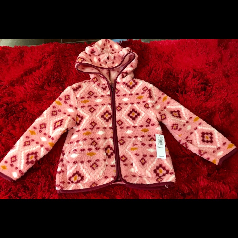 Sherpa zip jacket for baby
